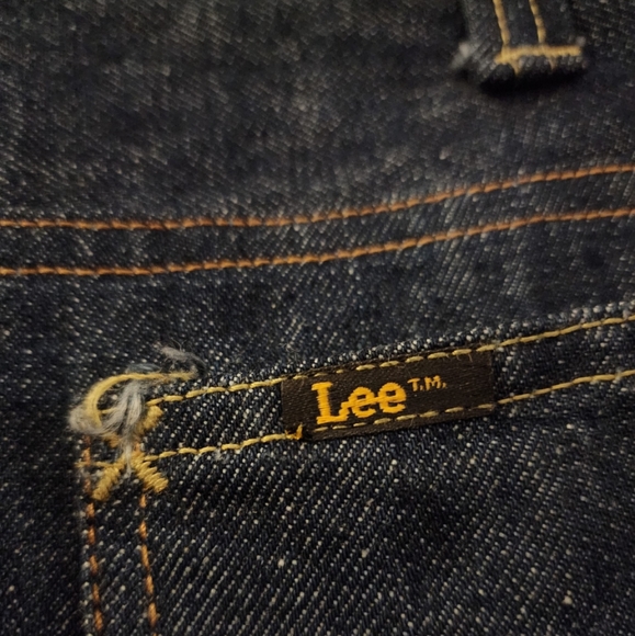 Vintage x 60s Lee Flare Bell Bottom Dark Wash Jean - Picture 5 of 8